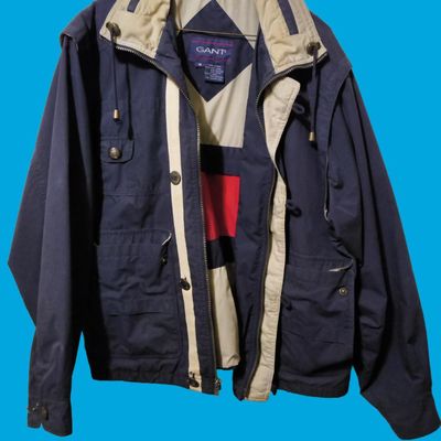 GANT Men's Navy Field Jacket with Hood — Size M