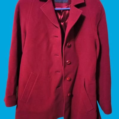 Pendleton Red Women's Button-Front Coat, Satin-Look Lining large