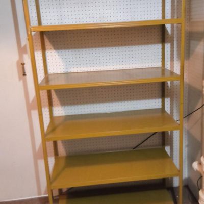 Metal 6-Shelf Yellow/Olive Storage Rack / Shelving Unit 36" x 17.5" x 72"