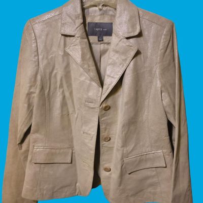 apt.9 Women's Beige 'Suede' Button Front Blazer Jacket (Size L)