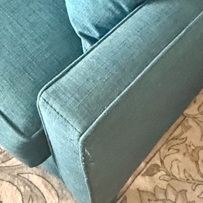 Modern Teal Fabric Sectional Sofa with Left-Facing Chaise