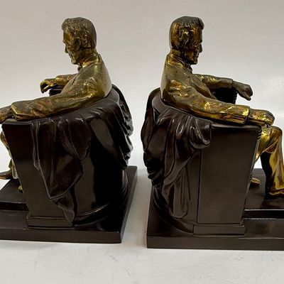 Vintage Philadelphia Mfg. Co. Abraham Lincoln Memorial Bookends - Pair