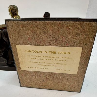 Vintage Philadelphia Mfg. Co. Abraham Lincoln Memorial Bookends - Pair