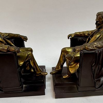 Vintage Philadelphia Mfg. Co. Abraham Lincoln Memorial Bookends - Pair
