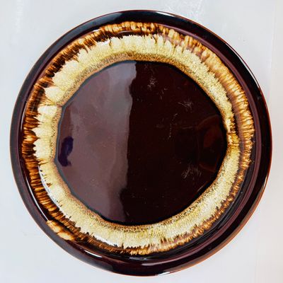 Vintage Hull Pottery Brown Drip Glaze Platter