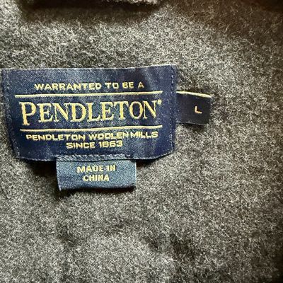 Pendleton Men's Grey Wool Blend Flannel Shirt - Size L