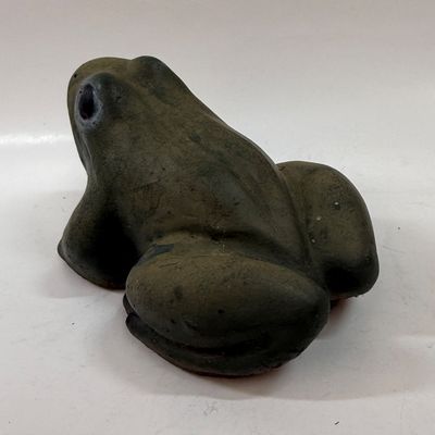 Vintage Cast Stone Frog Garden Statue