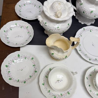 Vintage Mitterteich Bavarian Ming Green China Set incomplete 18 pcs