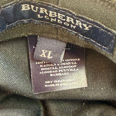 Vintage Burberry of XL Checkered Plaid Burberry's Newsboy Cabbie Cap Hat- Tan Black Red LIKE NEW