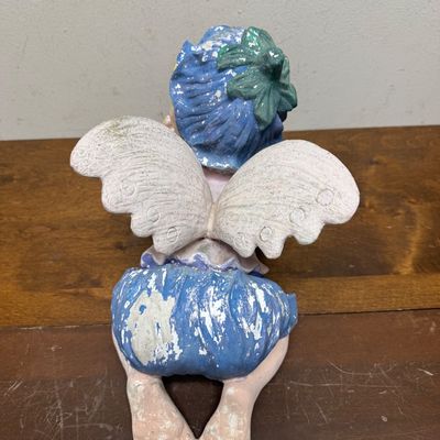 Garden Fairy Figurine with Leaf Stepping Stone