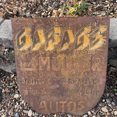 Vintage French Auto Garage sign