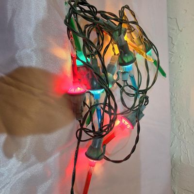 Vintage Mid-Century Christmas Bubble Lights String
