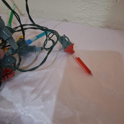 Vintage Mid-Century Christmas Bubble Lights String