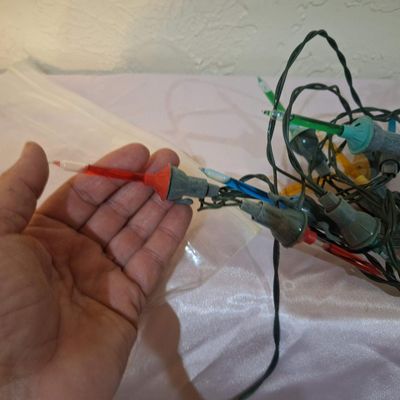 Vintage Mid-Century Christmas Bubble Lights String