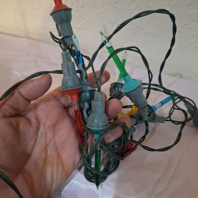 Vintage Mid-Century Christmas Bubble Lights String