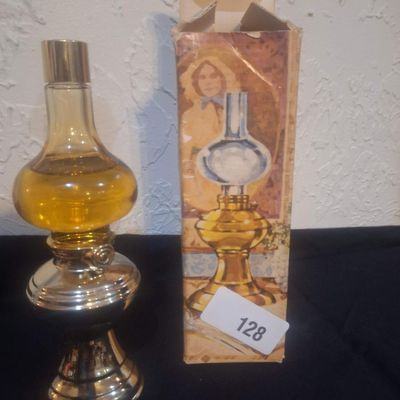 Vintage Avon Hurricane Lamp Decanter with Original Box