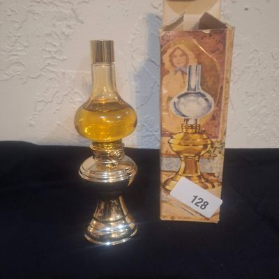Vintage Avon Hurricane Lamp Decanter with Original Box