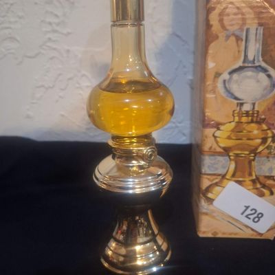 Vintage Avon Hurricane Lamp Decanter with Original Box