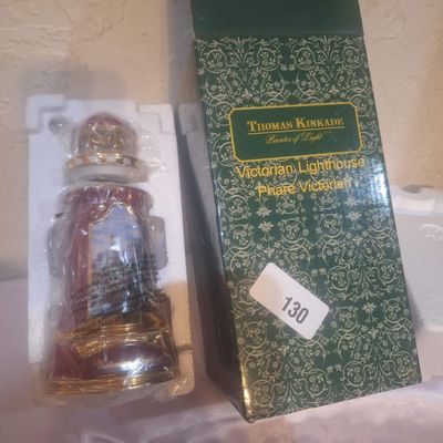 Thomas Kinkade "Victorian Light" Porcelain Lighthouse Figurine with Box