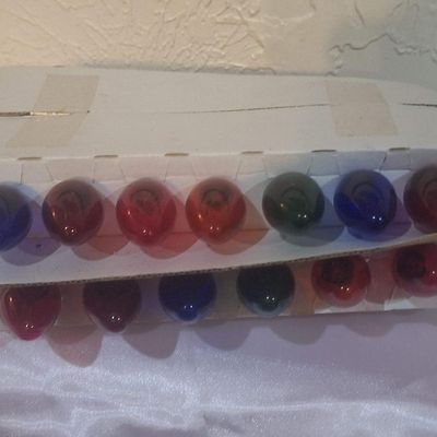 Vintage C9 Christmas Light String with Multi-Color Bulbs