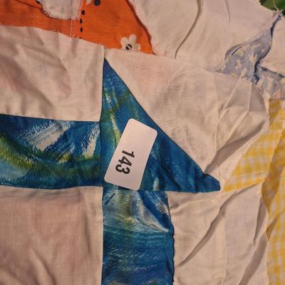 Vintage Hand-Pieced Patchwork Quilt Top