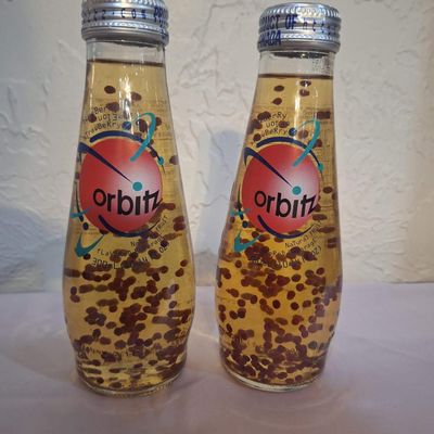 Vintage Orbitz Soda Bottles - Lot of 2