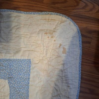Vintage Sunbonnet Sue Embroidered Quilt- top edge has a lot of damage. see all photos.