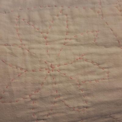 Vintage Sunbonnet Sue Embroidered Quilt- top edge has a lot of damage. see all photos.