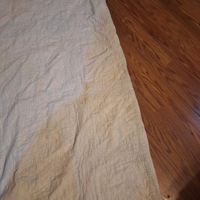 Vintage Sunbonnet Sue Embroidered Quilt- top edge has a lot of damage. see all photos.
