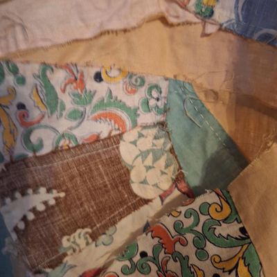 Vintage Hand-Pieced Fan Pattern Quilt Top