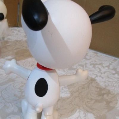 Sale Photo Thumbnail #227: Plastic one is 7-1/4" tall, plush with Santa hat ix 12-1/2", See pictures