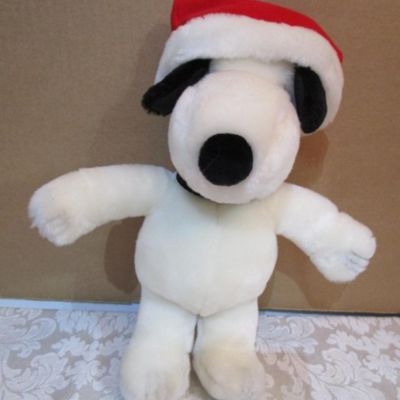 Sale Photo Thumbnail #228: Plastic one is 7-1/4" tall, plush with Santa hat ix 12-1/2", See pictures