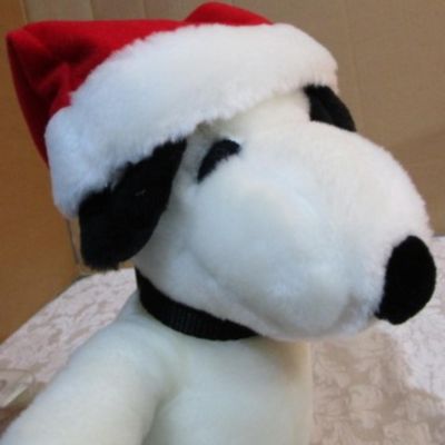 Sale Photo Thumbnail #230: Plastic one is 7-1/4" tall, plush with Santa hat ix 12-1/2", See pictures