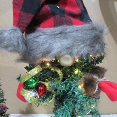 Sale Photo Thumbnail #238: Gnome is 19" and lights up; Small 14"tree does not light up, see pictures