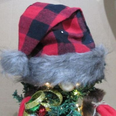 Sale Photo Thumbnail #239: Gnome is 19" and lights up; Small 14"tree does not light up, see pictures