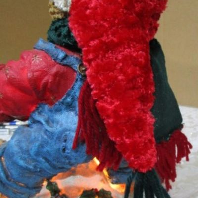 Sale Photo Thumbnail #246: Hat & scarf are fabric, rest is resin, see pictures