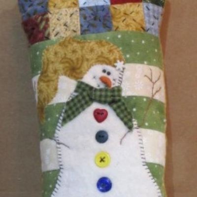 Sale Photo Thumbnail #339: Snowman door hanger, jingle bells, small shadow box with mini toys & books, decorative snowman box, 12" x 18" gnome Christmas flag, See pictures