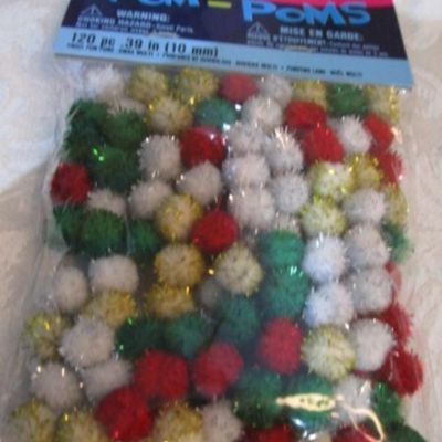 Sale Photo Thumbnail #352: Christmas: New in box 280 foam stickers, pkg. mini pompoms, felt nativity, 2 sets of refrigerator magnets, 2 decorative tins, see pictures