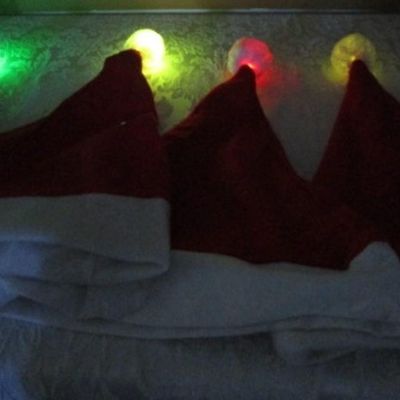 Sale Photo Thumbnail #391: Each hat takes three LR44 batteries included, 24" around for head size, see pictures