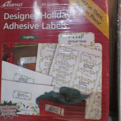 Sale Photo Thumbnail #485: Stationery is 8-1/2" x 11", each label is 1" x 2.36", see pictures