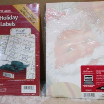 Sale Photo Thumbnail #483: Stationery is 8-1/2" x 11", each label is 1" x 2.36", see pictures