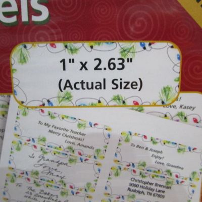 Sale Photo Thumbnail #487: Stationery is 8-1/2" x 11", each label is 1" x 2.36", see pictures
