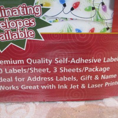 Sale Photo Thumbnail #488: Stationery is 8-1/2" x 11", each label is 1" x 2.36", see pictures