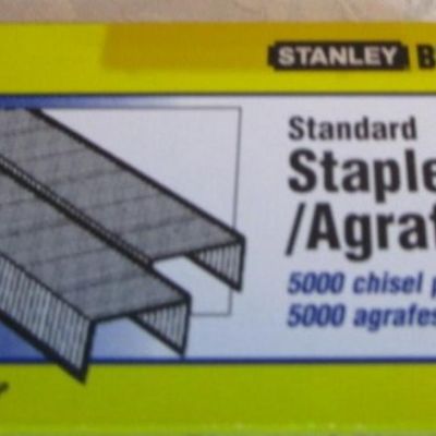 Sale Photo Thumbnail #568: Post-it notes in 2 small cases, Crack N Peel label sampler, note pads, 2 pkg of brads, 1 pkg of 5000 staples