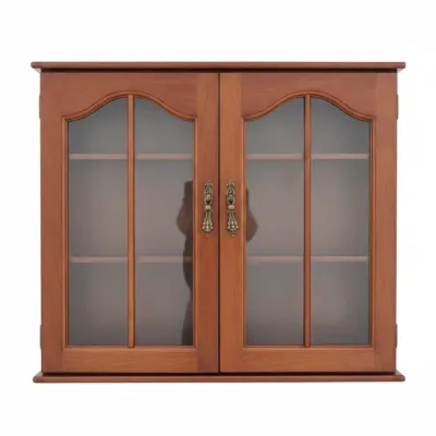 Sale Photo Thumbnail #14: Vintage precious moments figurines in mahogany wall cabinet