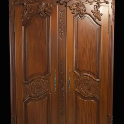 Sale Photo Thumbnail #31: Th century french louis xv carved walnut armoire x