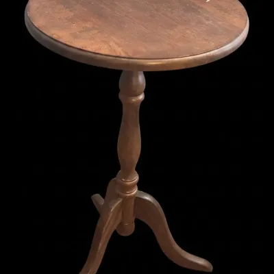 Sale Photo Thumbnail #35: Vintage pedestal wine table