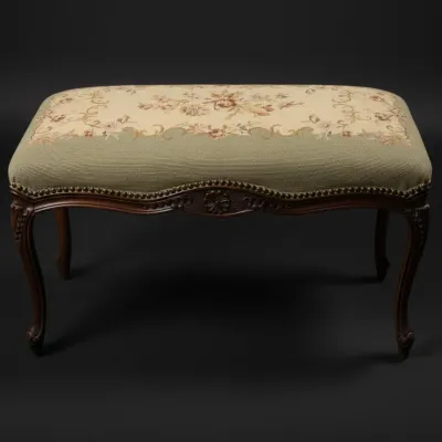 Sale Photo Thumbnail #52: Louis xv style needlepoint bench