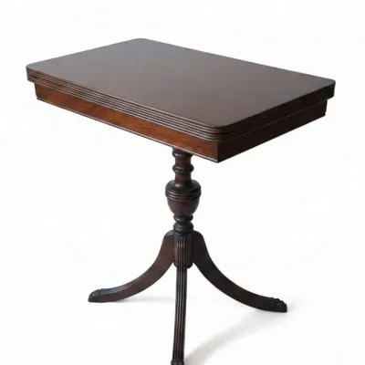 Sale Photo Thumbnail #61: Duncan phyfe style mahogany flip top game table