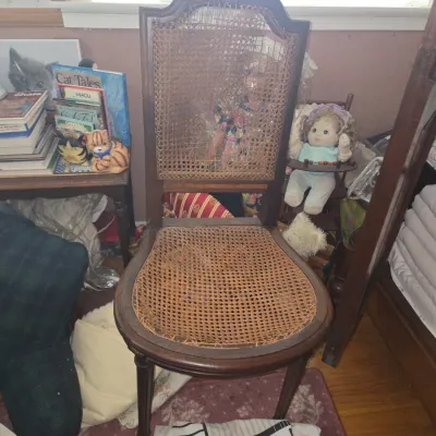Sale Photo Thumbnail #97: Louis xv style cane back side chair